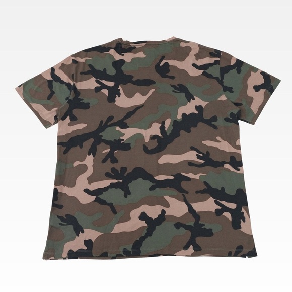 VALENTINO COTTON T-SHIRT GREEN X BLACK CAMOUFLAGE WITH STUDS ( unissex ) Size L - Picture 2 of 9